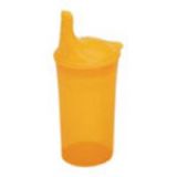 Trinkbecher fr Brei, Farbe orange, langes Mundstck